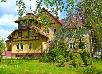 Villa Leo (1902) on a spring sunny day. Kaliningrad