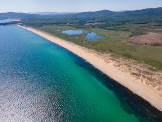 Aerial view of The Driver Beach near resort of Dyuni, Bulgaria