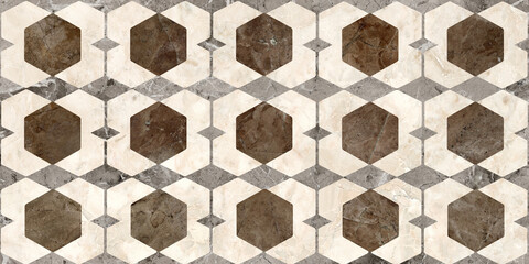 Mosaic background with marble texture in beige tones