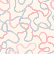 Abstract seamless pattern with swirl lines. Ornamental drawn texture. Abstract backdrop with chaotic flowing wriggling lines. Creative tiled background.