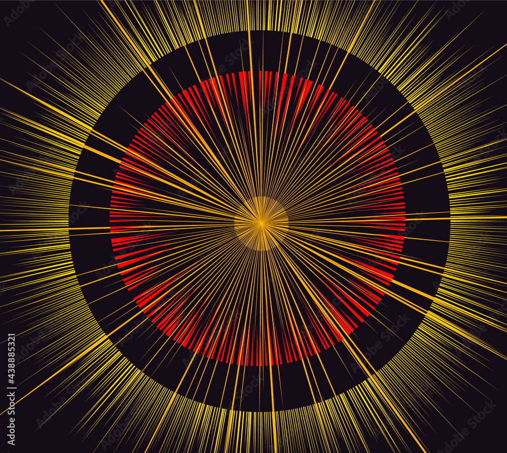 Poster abstract comic book background with speed lines, explosion or motion effect.