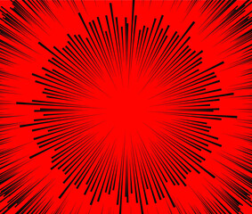 Abstract comic book background with speed lines, explosion or motion effect.