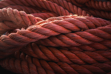 close up of a rope with a knot
