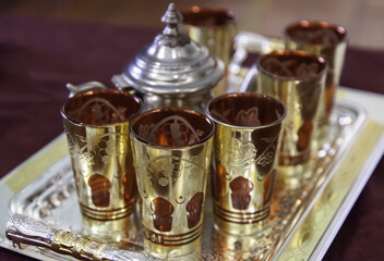 Moroccan tea glasses