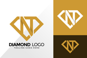 N Diamond Logo Design, Brand Identity Logos Designs Vector Illustration Template