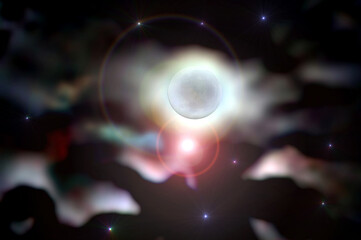 Plenilunio. Emisfero lunare interamente visibile dalla Terra © Franxuc