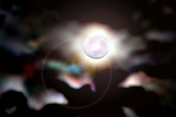 Plenilunio. Emisfero lunare interamente visibile dalla Terra © Franxuc