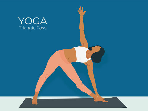 Woman doing Triangle Yoga Pose