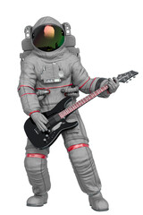Naklejka premium astronaut playing guitar full body