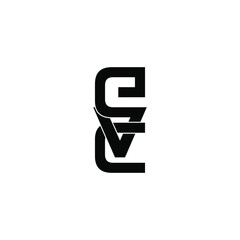 Fototapeta premium evc letter original monogram logo design