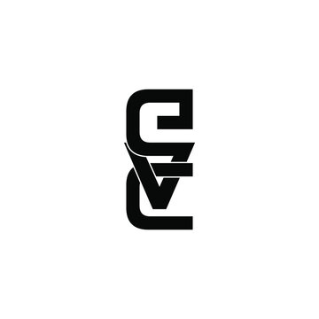 evc letter original monogram logo design