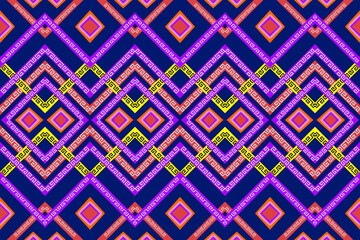 ethnic seamless pattern traditional background Design for carpet,wallpaper,clothing,wrapping,batik,fabric,Vector illustration embroidery style.