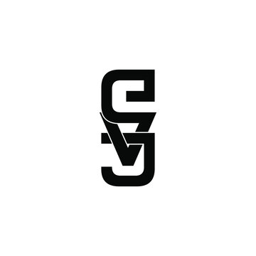 evj letter original monogram logo design