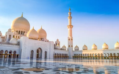 Tuinposter Abu Dhabi Prachtige Sheikh Zayed-moskee in Abu Dhabi, Verenigde Arabische Emiraten