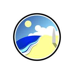 Summer beach logo design inspiration