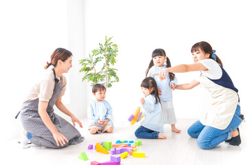 Naklejka premium 幼稚園・遊戯の時間