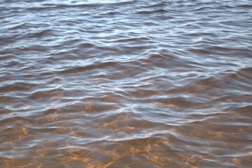 clear summer water on the river