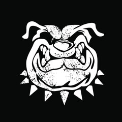 bulldog head cartoon