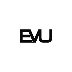 evu letter original monogram logo design
