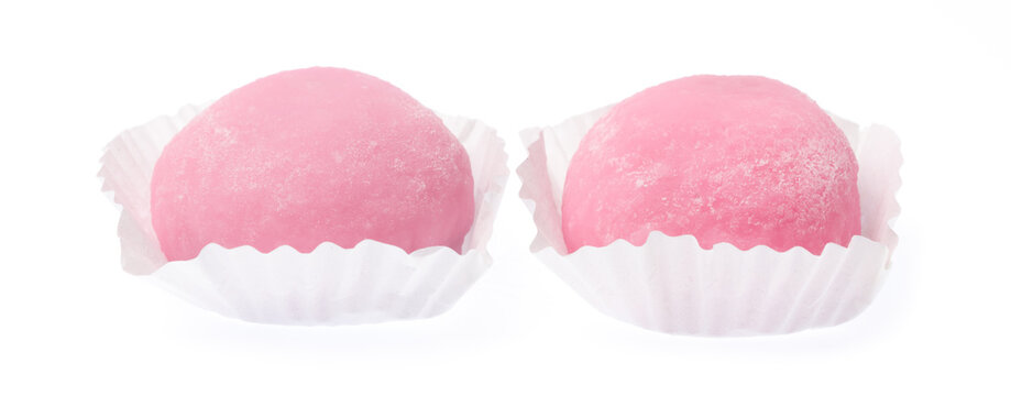 Mochi dessert isolated on white background