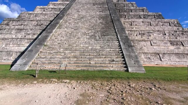 Chichen Itza, one of the largest Maya cities, a large pre-Columbian city built by the Maya people. The archaeological site is located in Yucatan State, Mexico.
