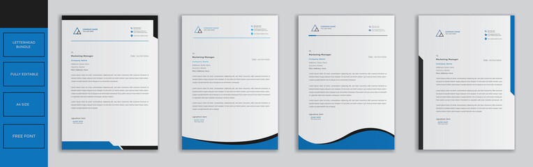 modern business letterhead in abstract design 