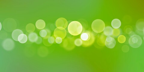 Abstract Bokeh circle burred light effects gradient  green lime colour background illustration 