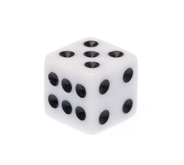 White dice isolated on a white background