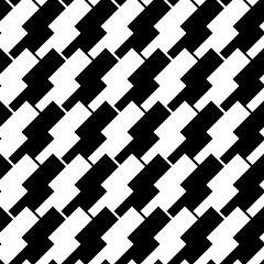 Diagonal simple tile pattern. Vector black and white checkered diagonal tile. Seamless double tile pattern.