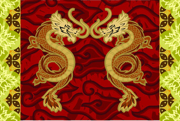 Indonesian batik motifs with very distinctive patterns. exclusive backgrounds. Vector Eps 10