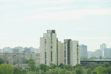 Fototapeta premium Beautiful view of cityscape with modern buildings