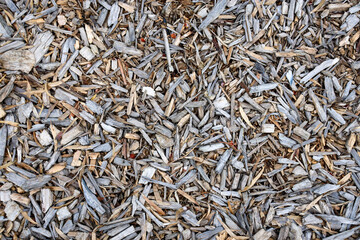 full frame of wood chips