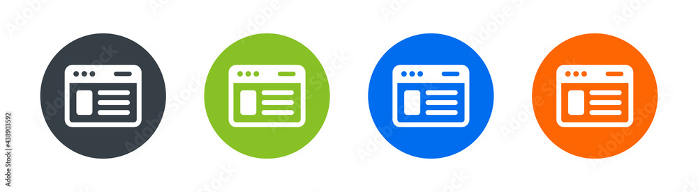 Poster web page icons set sign. internet concept vector illustration