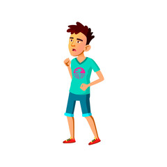 shocked boy teenager astonishing from game score cartoon vector. shocked boy teenager astonishing from game score character. isolated flat cartoon illustration