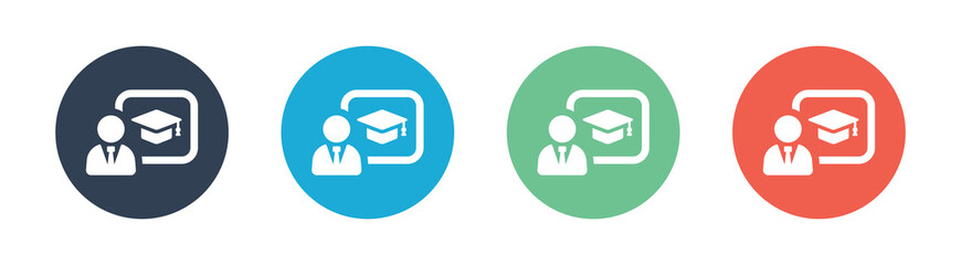 University teacher vector icon. Education and professor symbol.