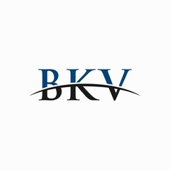 BKV initial overlapping movement swoosh horizon, logo design inspiration company