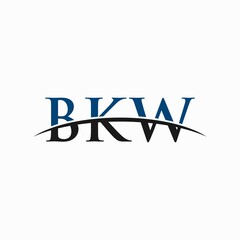 BKW initial overlapping movement swoosh horizon, logo design inspiration company