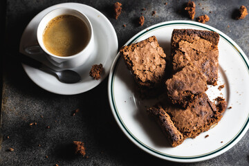 brownies postre de chocolate y dulce de leche!!!