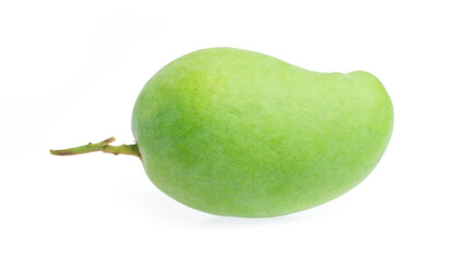 fresh green mango fruit isolated on white background