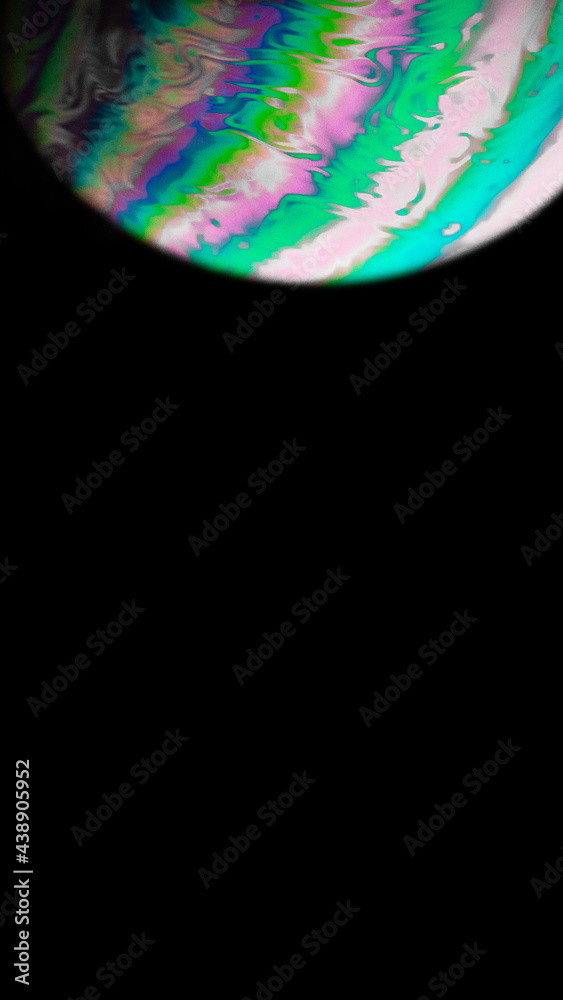 Sticker abstract background planet. globe planet earth in galaxy universe space with sun on black background