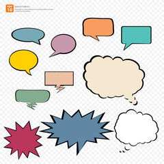 New vector Cartoon speech balloon, Comic Speech Bubble  icon