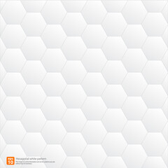 Naklejka premium Hexagonal white pattern geometric abstract background