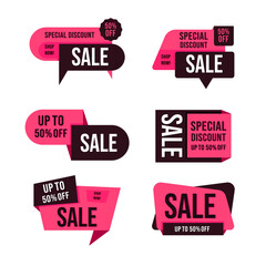 Abstract sale label and banners.