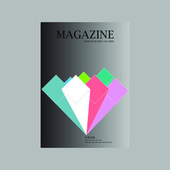Cover for the magazine. Creative illustration color book design.