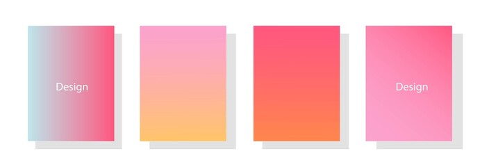 collection of colorful gradient background cover flyers are used for backgrounds, posters, banners, etc.