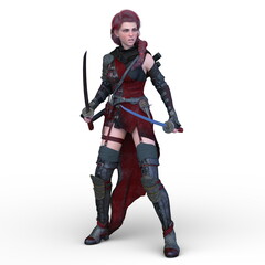 Fototapeta premium 戦う女戦士