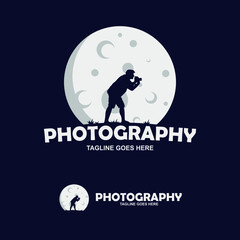 Photography logo vector illustration design template