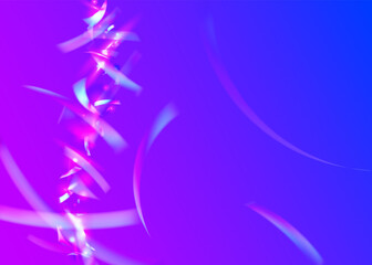 Obraz premium Rainbow Confetti. Falling Sparkles. Retro Celebrate Sunlight. Neon Background. Crystal Art. Webpunk Foil. Violet Blur Texture. Laser Prism. Blue Rainbow Confetti