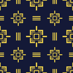 Traditional flat geometric seamless pattern.
