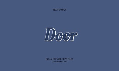 Door style editable text effect
